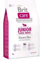 Care Junior Large Breed корм для собак (3 месяца - 2 года) крупных пород (более 25 кг), с ягненком и рисом, 3 кг