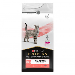Сухой корм полнорационный диетический Veterinary Diets DM St/Ox Diabetes Management для взрослых кошек для регуляции поступления глюкозы (при сахарном диабете) с низким уровнем сахаров (моно- и дисахаридов) 1,5 кг