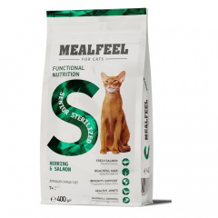 Functional Nutrition корм сухой для стерилизованных кошек старше 7 лет, с лососем и сельдью, 400г