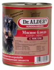 Алдерс Гарант консервы для взрослых собак, рубленое мясо говядина, 750 г