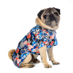 Рубашка для собак с узорами XL синий (унисекс)