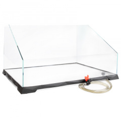 Акватеррариум 650*500*(150)370мм, стекло 6мм, с системой быстрого сливаводы