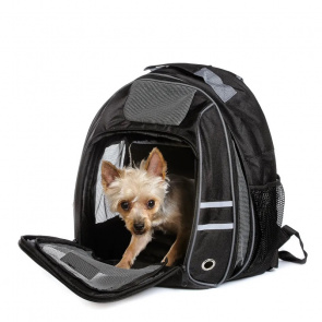 Рюкзак для кошек и собак мелкого размера, 33х38х43 см, серый