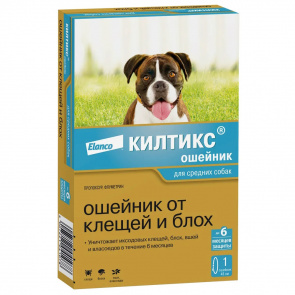 Килтикс ошейник для собак средних пород от блох и клещей, 48 см