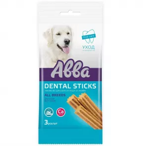 Dental sticks лакомство для собак всех пород Палочки с кальцием Дентал, 60гр (3шт. в упаковке)