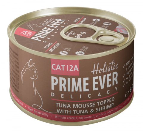 Delicacy консервы для кошек Мусс тунец с креветками 80 г