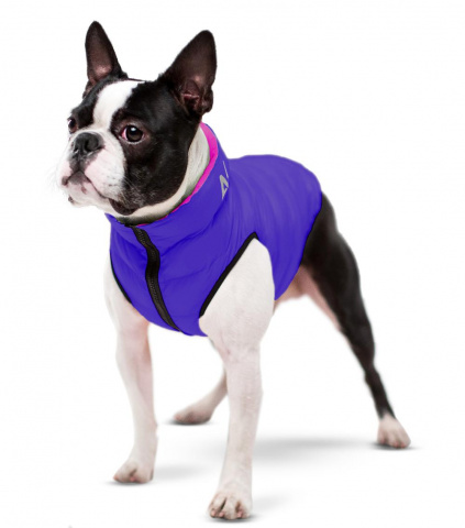 Курточка двусторонняя для собак 40 M фиолетовый (унисекс)