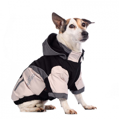 Куртка с капюшоном на молнии для собак крупных пород Джек Рассел, Карликовый пинчер, Бигль 41x60x39см 2XL серый (унисекс) 8