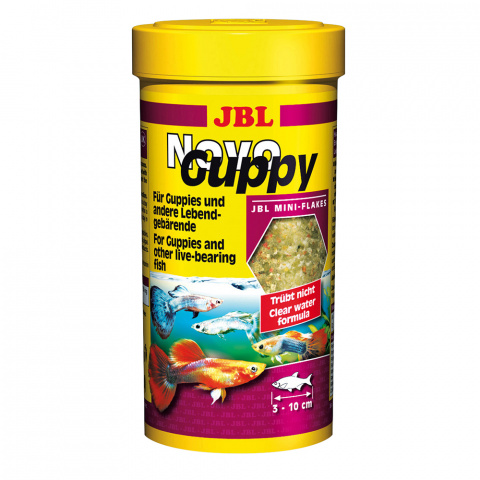 NovoGuppy Основной корм для живородящих аквариумных рыб, хлопья, 250мл(45г)