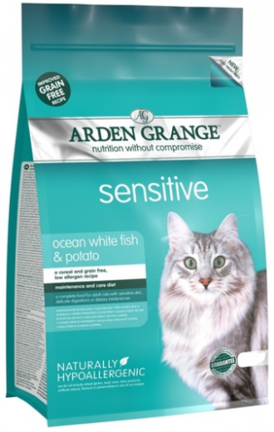 Adult Cat Sensitive корм для кошек старше 1 года с чувствительным пищеварением и/или кожей, с океанической белой рыбой и картофелем, 2 кг
