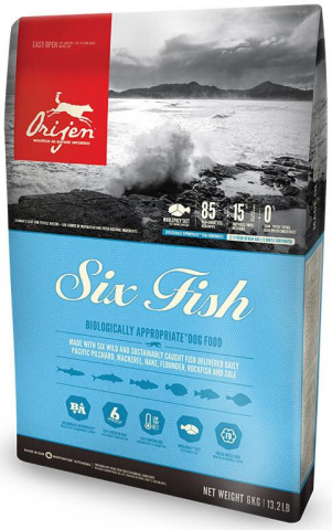 Six Fish корм для собак всех возрастов, с 6 видами тихоокеанской рыбы, 2,27 кг
