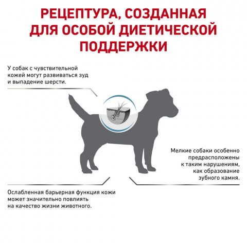 Skin Care Adult Small Dog для взрослых собак до 10кг при дерматозах, 4кг 2