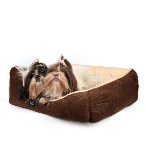 Лежак для кошек и собак мелких и средних пород, 75х60х23 см, коричневый