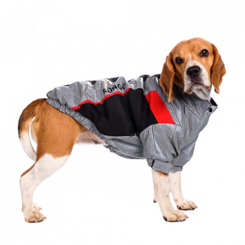 Куртка на молнии для собак крупных пород Карликовый пинчер, Джек Рассел, Бигль 51x72x47см 4XL серый (унисекс) 11