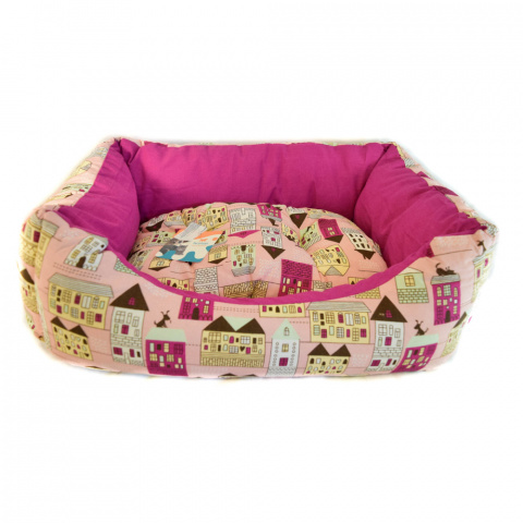Лежак с бортами прямоугольный для кошек и собак мелких и средних пород Coccolo 50, 55х45х20 см, цвет в ассортименте 2