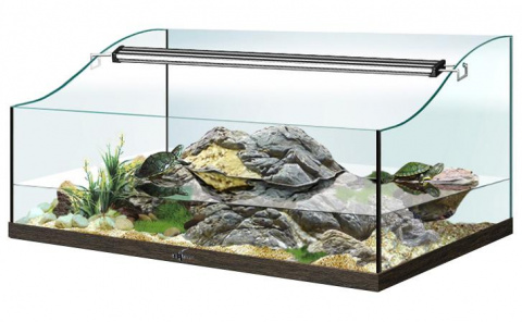 TURT-HOUSE AQUA 85 настольный террариум для водных черепах стеклоPilkington Optifloat™ (полированная еврокромка) 92 л, 85*45*36 см, ст. 6мм, без св-ка