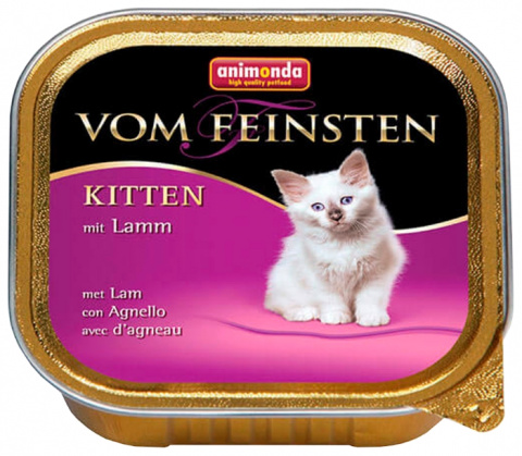 Vom Feinsten Kitten консервы для котят старше 1 месяца, с ягненком, 100 г