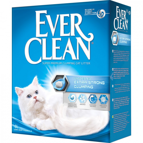 Unscented Extra Strong Clumping наполнитель для кошачьего туалета, комкующийся, без ароматизатора, 6 л