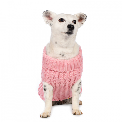 Свитер для собак вязаный розовый 50 см 3XL 1