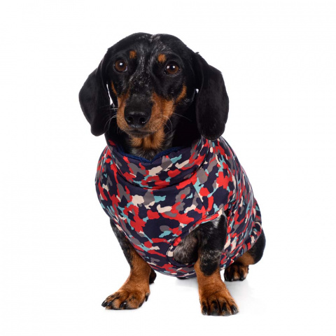 Куртка для собак на молнии красная камуфляж XL 7