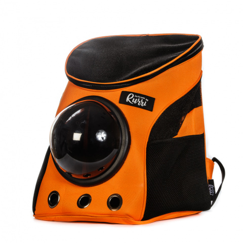 Рюкзак-переноска с окошком для кошек и собак мелкого размера, 35х28х39 см, оранжевый