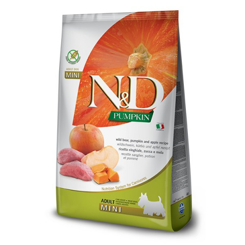 N&D PUMPKIN сухой корм для собак мелких пород, с кабаном, тыквой и яблоком, 800г 2