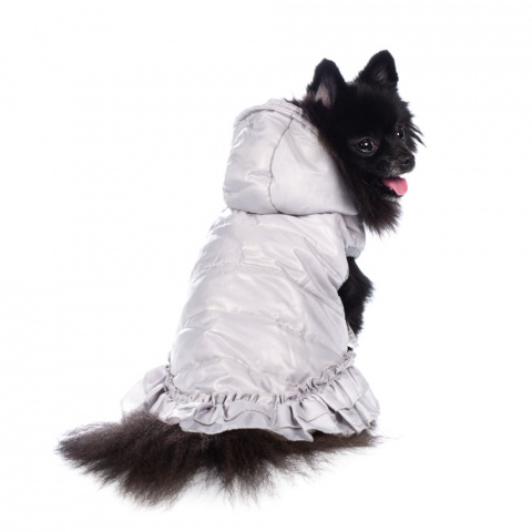 Куртка-платье для собак M серый (девочка) 8