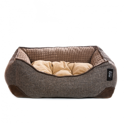 Лежак для кошек и собак мелких пород, 60х50 см, бежево-коричневый 1