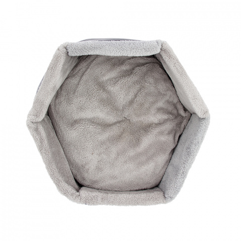 Лежак меховой Софт M для кошек и собак мелких пород, серый 2