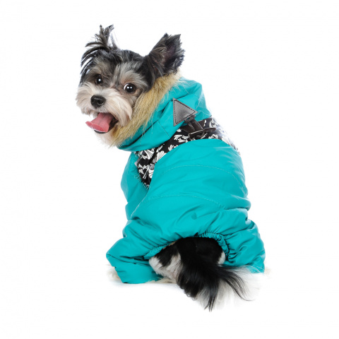 Комбинезон для собак с капюшоном S зеленый (унисекс) 1