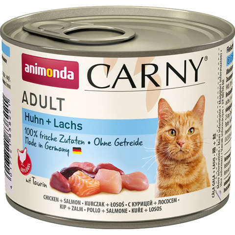 CARNY Poultry Adult консервы для кошек с курицей и лососем, 200г