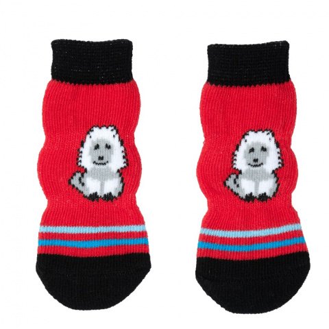 Носки для собак красные удлиненные L 1