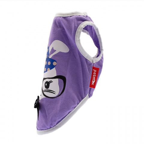 Футболка для собак Зайка XS фиолетовый (унисекс) 1