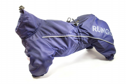 Дождевик с мембраной и резиновой молнией для собак Французский бульдог XL синий (девочка)