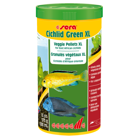 Корм для рыб Cichlid Green XL 1000 мл (370 г)