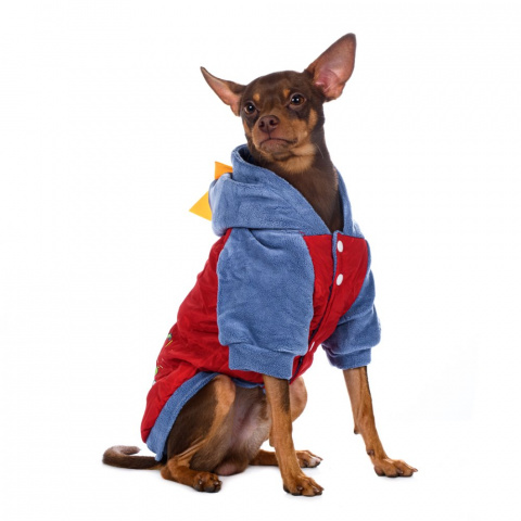 Куртка с капюшоном для собак S красный (унисекс) 6