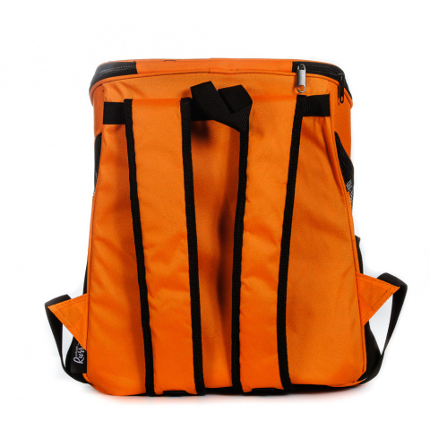 Рюкзак-переноска с окошком для кошек и собак мелкого размера, 35х28х39 см, оранжевый 2