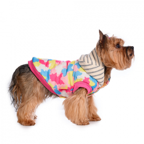Куртка с капюшоном для собак XS розовый (унисекс)