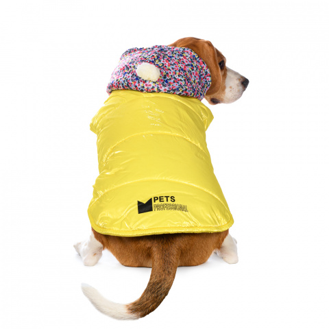 Куртка с капюшоном для собак 2XL желтый (унисекс)