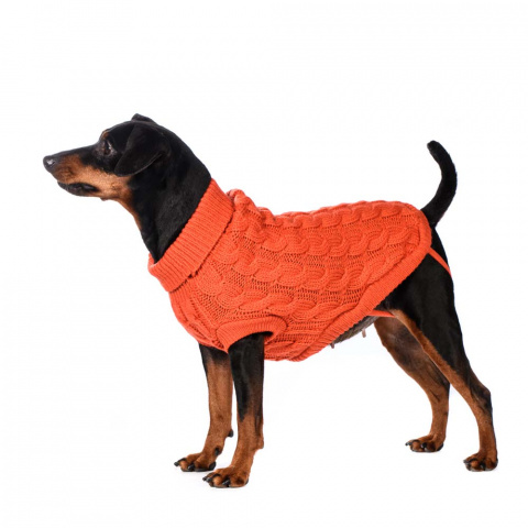 Свитер вязаный для собак 20см XS оранжевый (унисекс) 3