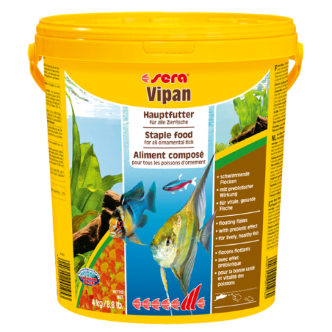 Корм для рыб Vipan 21 л (4 кг) (крупные хлопья, ведро)