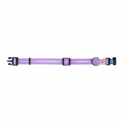 Ошейник WAUDOG Nylon светонакопительный (ширина 25мм, длина 35-58см)фиолетовый