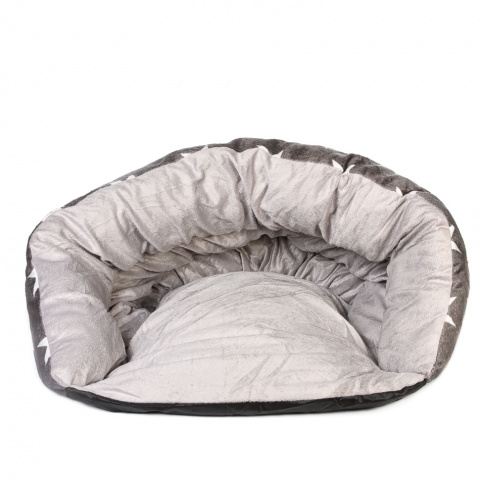 Лежак для кошек и собак мелких пород, 45х46х26 см, серый 2