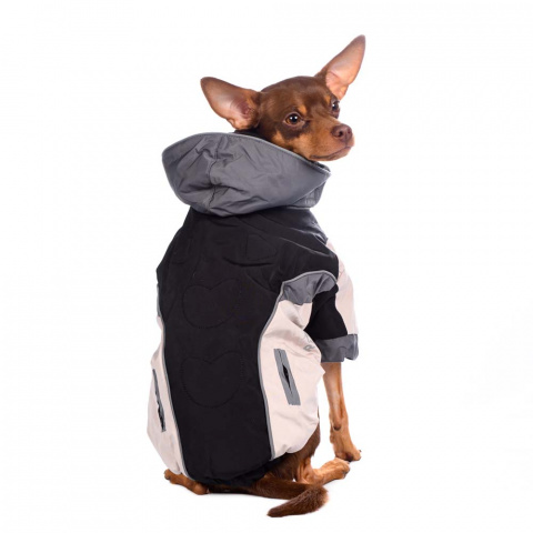 Куртка с капюшоном на молнии для собак крупных пород Джек Рассел, Карликовый пинчер, Бигль 56x79x51см 5XL серый (унисекс) 1