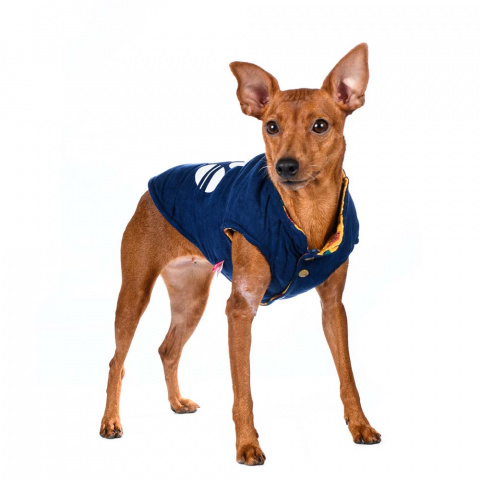 Куртка двухсторонняя для собак 3XL синий (унисекс) 5