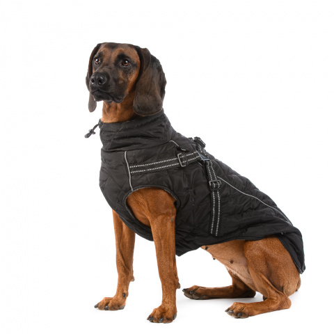 Попона с замком и шлейкой на спине для собак средних пород черный 3XL (унисекс) 1