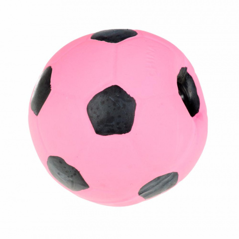 Игрушка для собак Мяч футбольный, латекс, розовый 8 см