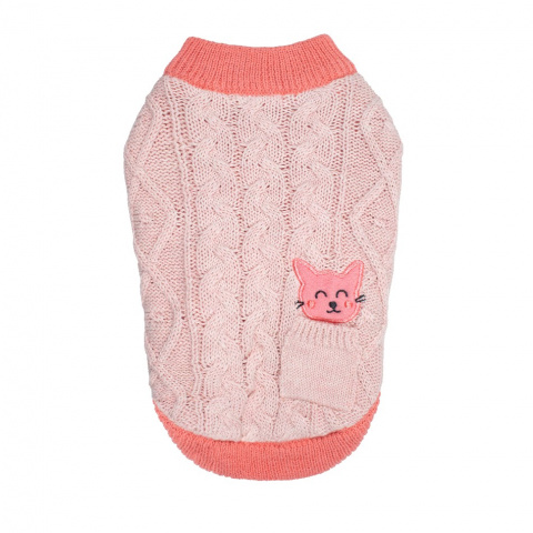 Свитер с кармашком для кошек и собак XL розовый (унисекс) 1