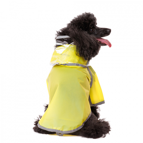 Дождевик с капюшоном для собак 3XL желтый (унисекс) 2