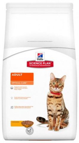 Science Plan Adult Optimal Care корм для кошек всех возрастов, с курицей, 2 кг + 500 г
